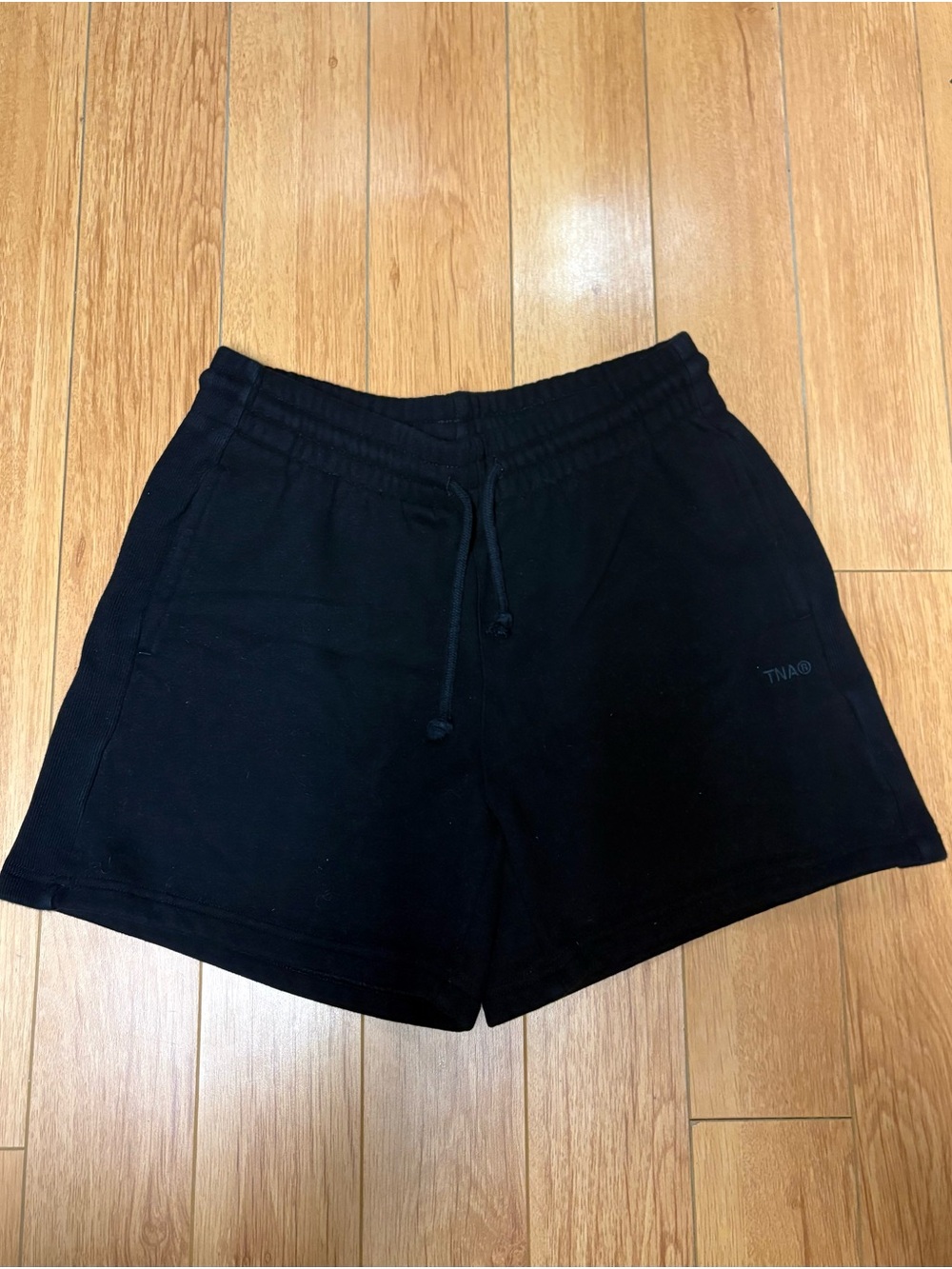TNA Black Athletic Knit Drawstring Shorts